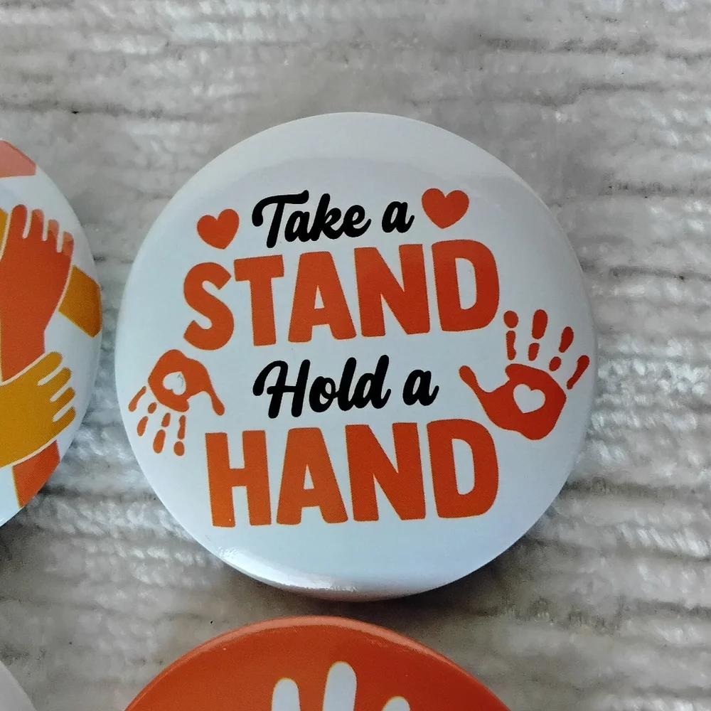 Anti-Bullying Button Pin Set Of 6 Unused 1.5